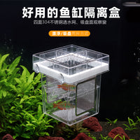 Aquarium Isolation Box Fish Breeding Incubator with Suction Cup or Hanging Design