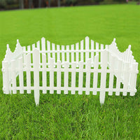 Decorative White Plastic Garden Fence Panels for Landscaping and Outdoor Enclosures