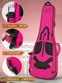 MOONWALK 10th Anniversary Deluxe Padded Guitar Gig Bag for 41-42 inch Acoustic/Electric Guitars and Basses