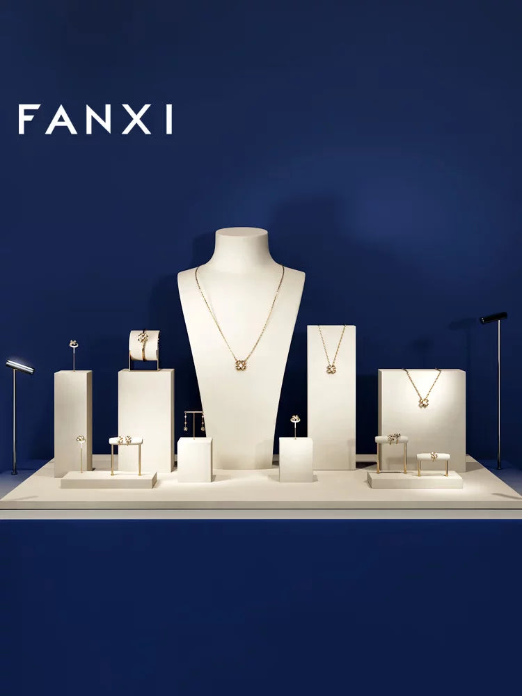 FANXI Premium Jewelry Display Stand for Rings, Earrings, Necklaces, and Pendants
