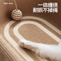 Large Space Sisal Cat Scratching Post and Bed Combo, Enlarged and Widened, Wear-Resistant, Non-Shedding Cat Scratcher Bowl Sofa