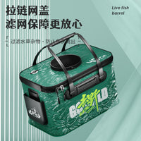Multi-functional EVA Integrated Portable Folding Fishing Bucket Live Fish Container Outdoor Fishing Bag for River Fishing