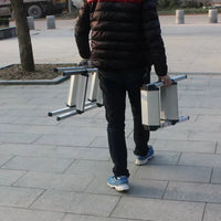 Thickened Aluminum Alloy Folding A-Frame Ladder, 2-Step/3-Step, Portable for Home and Car Washing