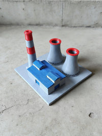 Industrial Style Cooling Tower Power Plant Model Ornament
