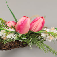 Artificial Tulip Heart Wreath for Weddings & Home Decor