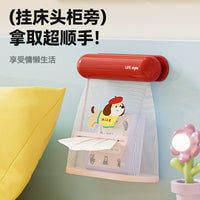 Wall-Mounted Mesh Storage Bag for Bathroom, Cute Dog Design, Punch-Free, Washable, Moisture-Proof