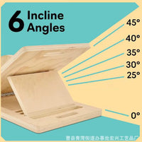 Adjustable Wooden Slant Board for Calf Stretching, Achilles Tendonitis, and Physical Therapy