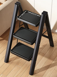 Folding Telescopic Ladder, Thickened Aluminum Alloy A-Frame Step Stool for Home and Indoor Use, Multi-functional Climbing Ladder