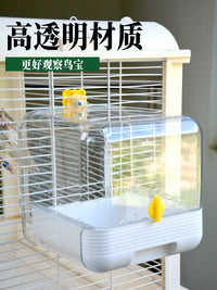 Parrot Bird Bath Tub for Cockatiels and Lovebirds, Universal Vertical and Horizontal Wire Cage Accessory