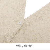 Women's Linen Blend Knit Shawl Cape for Sun Protection