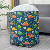 Cute Strawberry Print Cotton Linen Quilt Storage Bag for Seasonal Clothes Moving Dormitory Organization