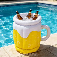 Inflatable Floating Beer Mug Ice Bucket for Summer Pool Parties