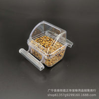 Bird Feeder Transparent Anti-Scatter Food Box for Parrots and Small Birds Pet Feeder