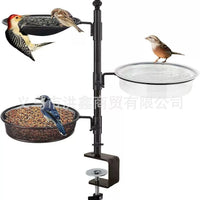 Outdoor Wooden Hanging Bird Feeder Rainproof Automatic Dispenser