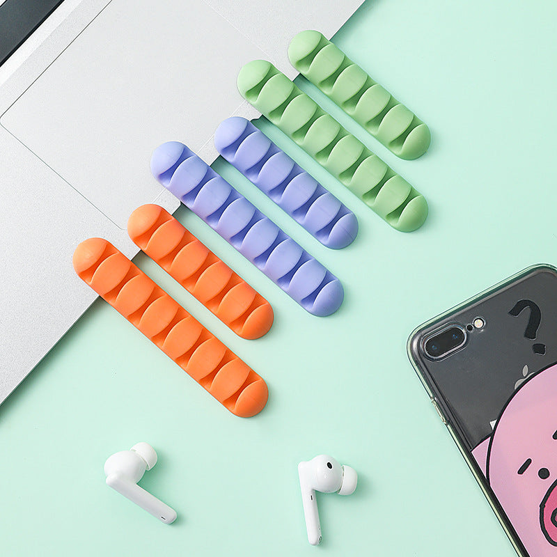 Self-Adhesive Cable Organizer Clips for Desk and Data Cables