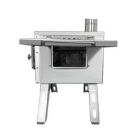 YanSen Outdoor Camping Tent Stove with Visible Window, Portable Wood Burning Grill for Backpacking and Picnics