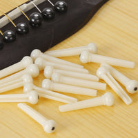 Acoustic Guitar Bridge Pins with Dot Inlay - ABS Plastic String Pegs for Folk Guitar