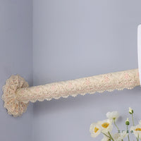 Decorative Pipe Cover for Air Conditioner and Heating Pipes, Fabric Lace Design, Dustproof