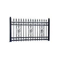 Wrought Iron Fence Panel for Villa Garden School Yard Balcony and Wall Isolation
