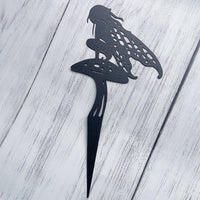 Garden Fairy Metal Silhouette Stakes Outdoor Yard Art Decor