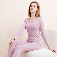 Women's Modal Thermal Underwear Set Thin Autumn Winter Base Layer