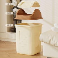 Simple Covered Trash Can for Home, Office, Bedroom, Bathroom, Living Room with Swing Lid
