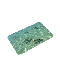 3D Ocean Pattern Diatomaceous Earth Bath Mat, Super Absorbent Non-Slip Quick Dry Bathroom Floor Mat