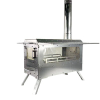 Butterfly Outdoor Stainless Steel Wood Burning Stove for Camping Tent Heating and BBQ Oven