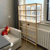 Balcony Widened Solid Wood Shelf for Plants and Storage, Narrow Window Sill Extension
