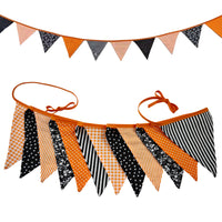 Halloween Thanksgiving Christmas Cotton Polyester Pennant Banner for Parties and Outdoor Camping