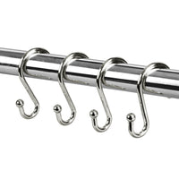 S-Shaped Metal Hooks for Curtains and Wardrobe Organization, Rust-Resistant, No-Drill Installation