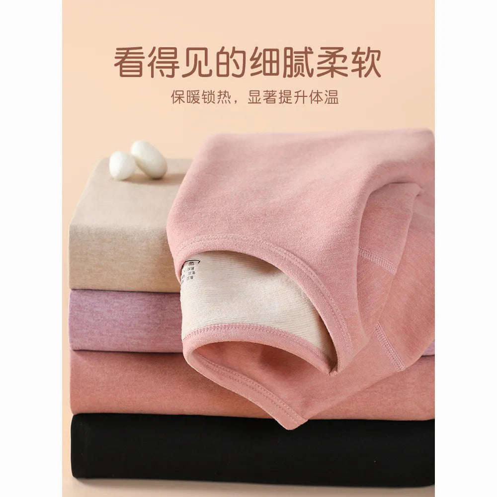 Girls' Thermal Underwear Set for Teens, De Velvet Lined Thickened Autumn/Winter