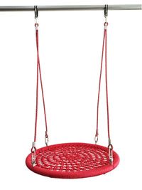 Round Disc Bird's Nest Swing Chair for Indoor/Outdoor Use - Kids' Hanging Rope Rocker