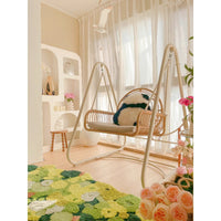 Outdoor Patio Garden Swing Chair for Single or Double Seating, Villa Balcony Rocking Chair