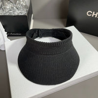Summer Linen Solid Color Foldable Sun Visor Hat for Women