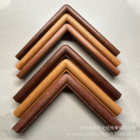Solid Wood Mortise and Tenon Picture Frame for Calligraphy and Painting, Wall-Mounted, Walnut Finish, New Chinese Style