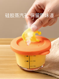Original Design Baby Food Storage Container Glass Bowl with Lid for Freezing Steaming Portable Meal Prep