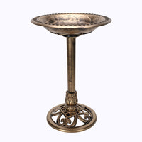 Outdoor Garden Bird Bath Feeder Plastic Bird Feeder Golden Bird Basin