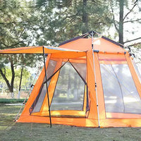 Automatic Hexagonal Pop-Up Camping Tent for Outdoor Recreation, Waterproof and Mosquito-Proof