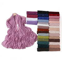Solid Color Meteor Hot Drill Mesh Long Scarf Headscarf