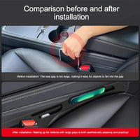 Car Seat Gap Filler Pad, PU Foam Leak-Proof Strip, Prevents Items from Falling, Universal Fit