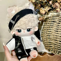 20cm Cotton Doll Clothes Set: Jacket, Hoodie, Trousers, and Headband