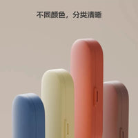 Portable Mini Pill Organizer for Travel, Opaque Medicine Storage Box