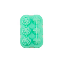 Silicone 6-Cavity Diamond Ice Cube Tray with Lid for Whiskey and Cocktails