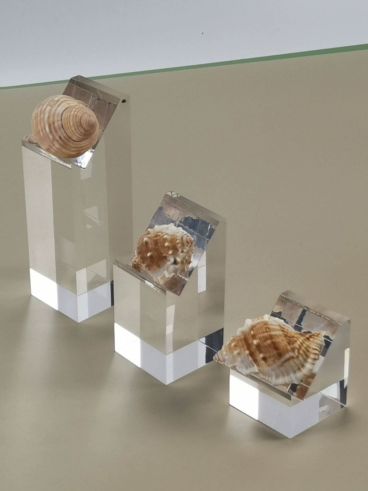 Acrylic Slanted Display Stand with Hooked Base and Baffle for Jewelry and Small Items