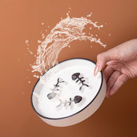 Ceramic Slow Feeder Pet Bowl with Elevated Stand for Cats and Small Dogs, Anti-Choke, Spine Protection, Anti-Acne