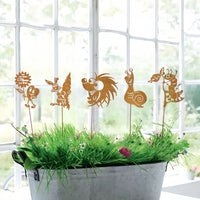 Garden Iron Art Insect Decorative Stakes - 5 Piece Set