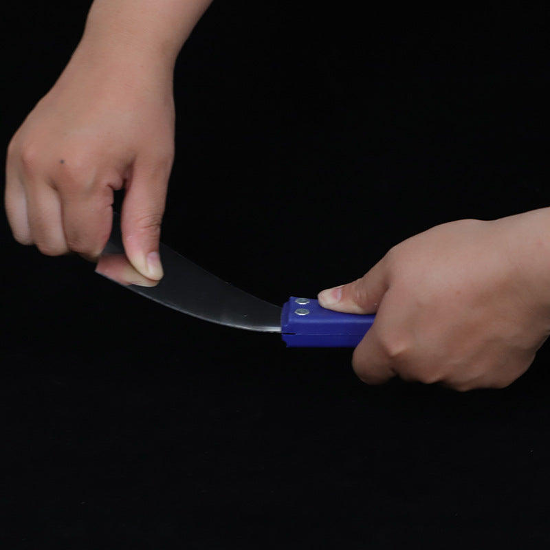 Putty Knife with Mirror-Polished Stainless Steel Blade and Ergonomic Handle for Filling and Scraping