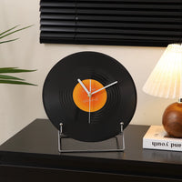 Retro Vinyl Record Desktop Clock Ornament for Home and Office Decor