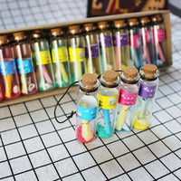 Ocean Drift Bottle Wishing Jar Set with Cork Stopper - 12 Pcs Glass Vials for Gifts, Decor, or Message Capsules